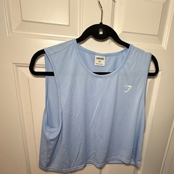 2/$15 Gymshark Women’s Sky Blue Training Crop Tank XXL - Picture 2 of 6